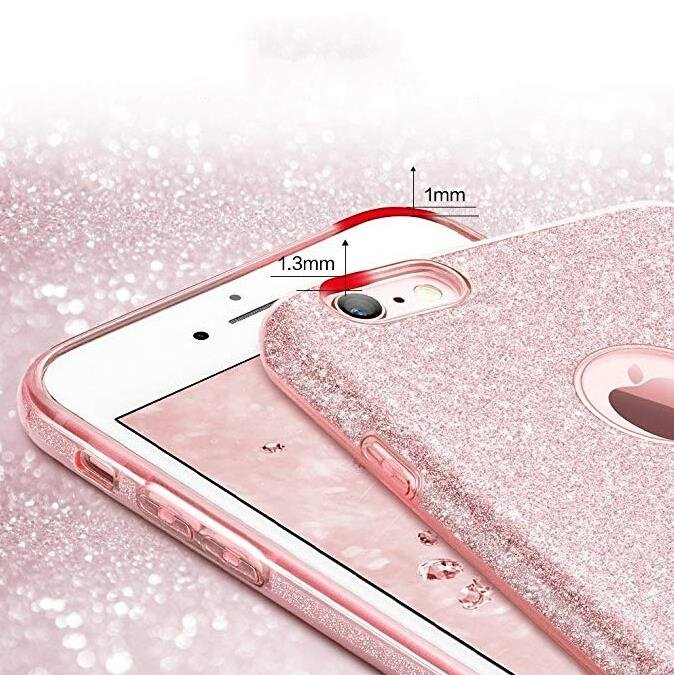Husa iPhone XS Max, 3 in 1, glitter, albastra [3]