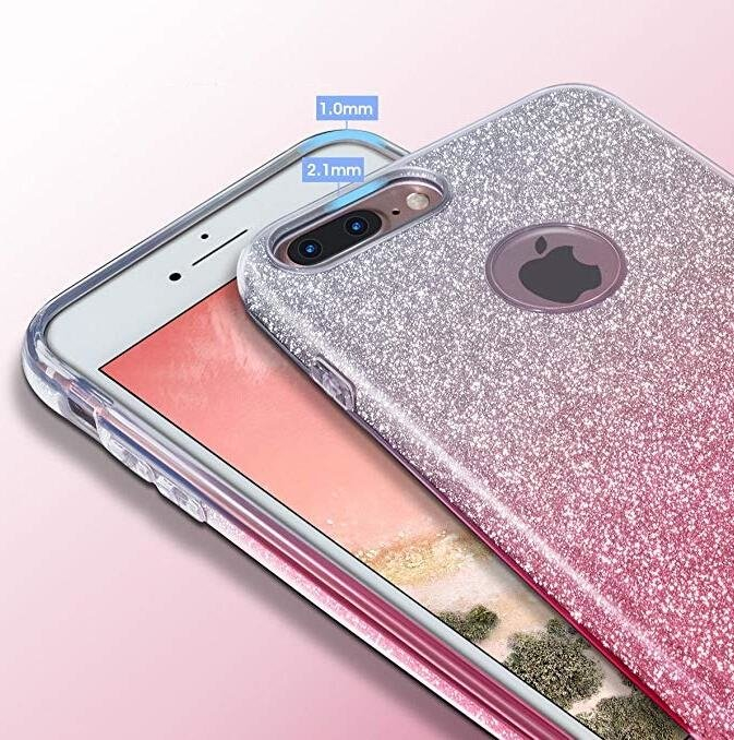 Husa iPhone XS Max, 3 in 1, glitter, albastra [10]