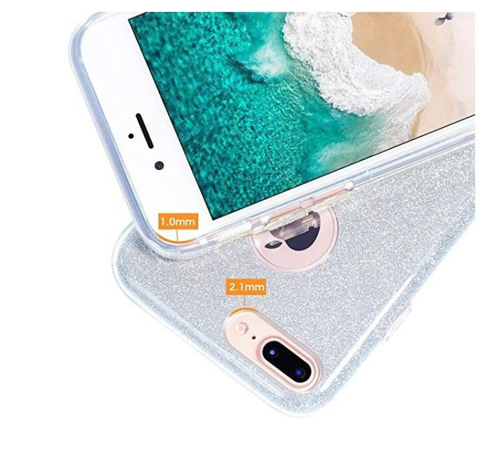 Husa iPhone XS Max, 3 in 1, glitter, albastra [7]