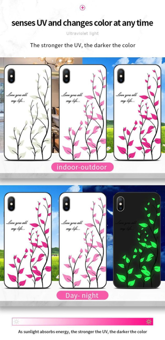 Husa iPhone XS Max (6,5") Design 5, spate sticla UV react [6]