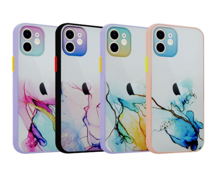 Husa iPhone Xs Max albastru/alb, Watercolor [4]