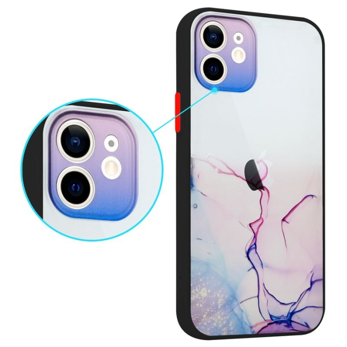 Husa iPhone Xs Max violet/roz, Watercolor [3]