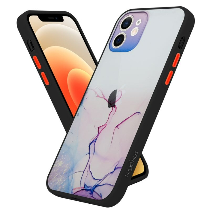 Husa iPhone Xs Max violet/roz, Watercolor [2]