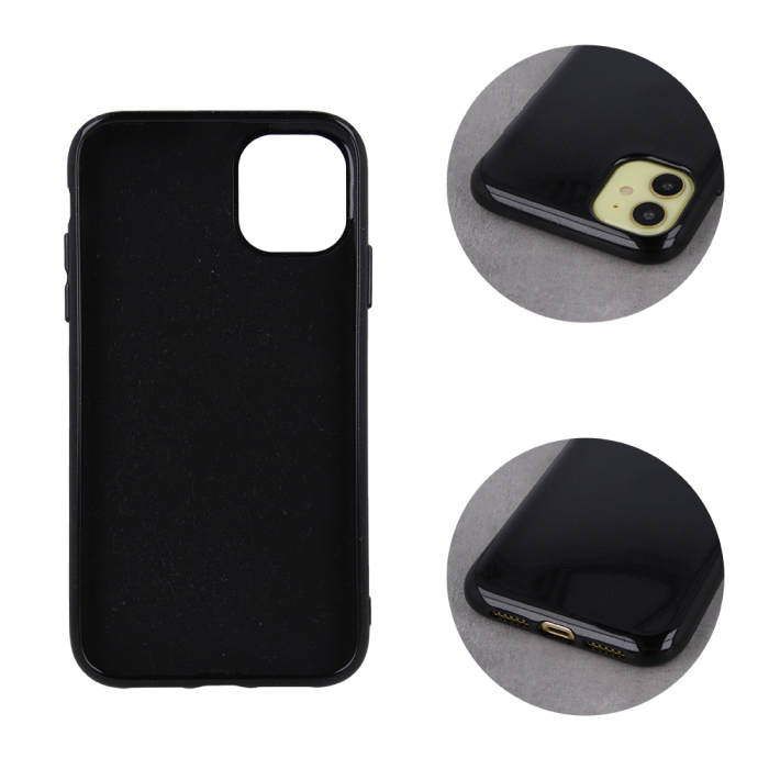Husa Jelly Fine Glitter pentru Samsung Galaxy A21s negru [4]