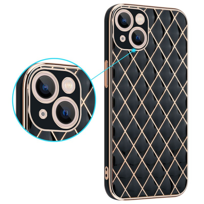Husa Luxury plating pentru iPhone 13 Pro Max negru [2]