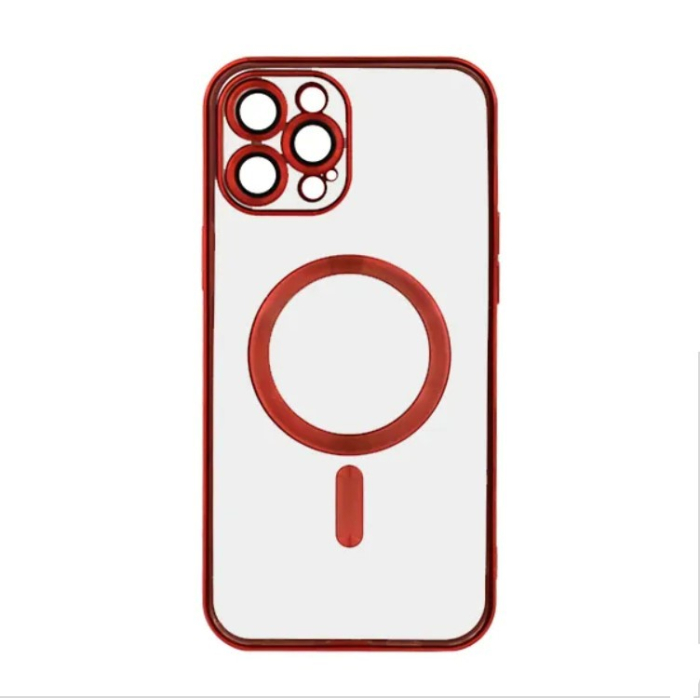 Husa MagSafe Chrome iPhone 12 rosie, sticla la camera - sticla la camera [1]