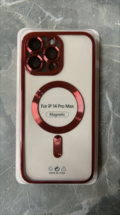 Husa MagSafe Chrome iPhone 13 rosie, sticla la camera - sticla la camera [2]