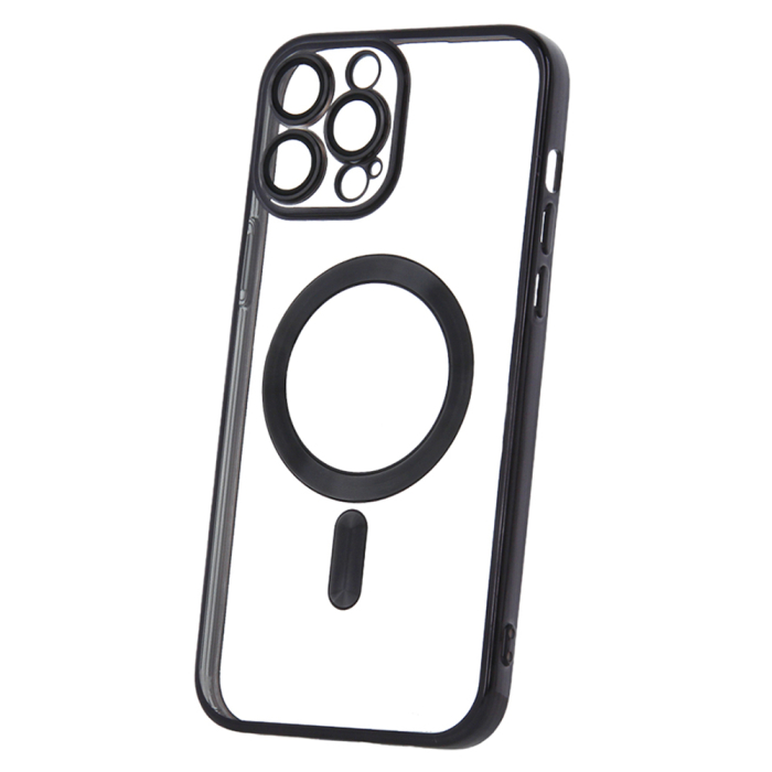 Husa Magsafe Chrome iPhone 14 Plus black, sticla camera inclusa [1]