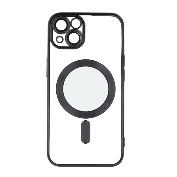 Husa Magsafe Chrome iPhone 14 Plus black, sticla camera inclusa [2]