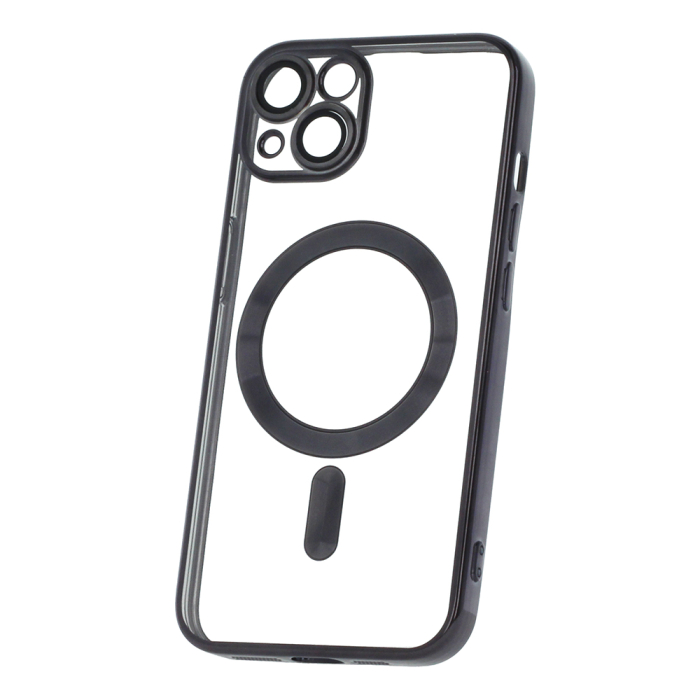 Husa Magsafe Chrome iPhone 14 Pro black, sticla camera inclusa [3]