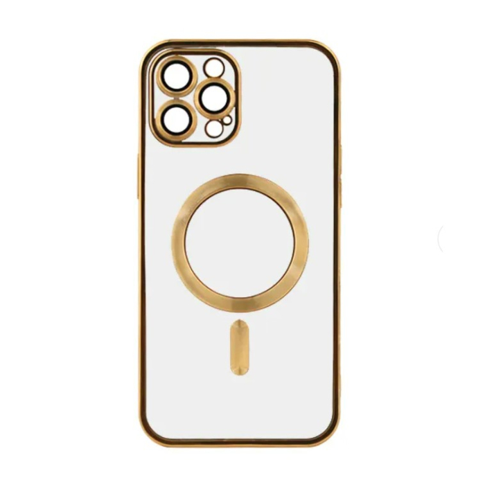 Husa MagSafe Chrome iPhone 14 Pro max gold, sticla la camera [1]
