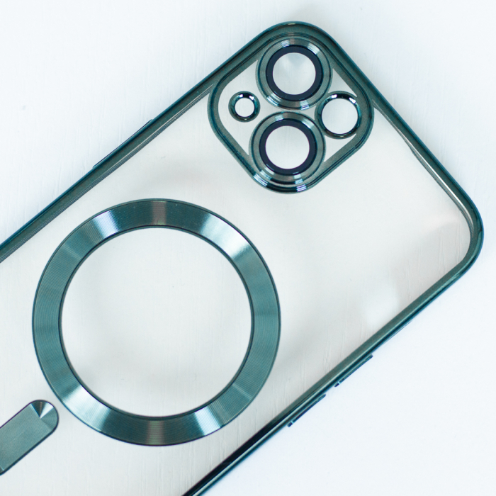 Husa Magsafe Chrome iPhone 14 Pro Max green, sticla camera inclusa [5]