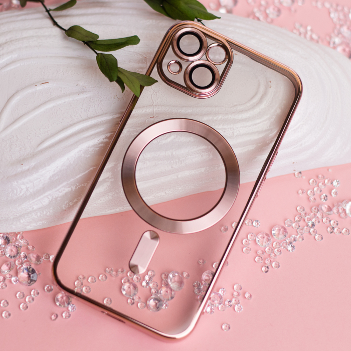 Husa Magsafe Color Chrome  iPhone 15 Pro 6.1" rose gold [4]