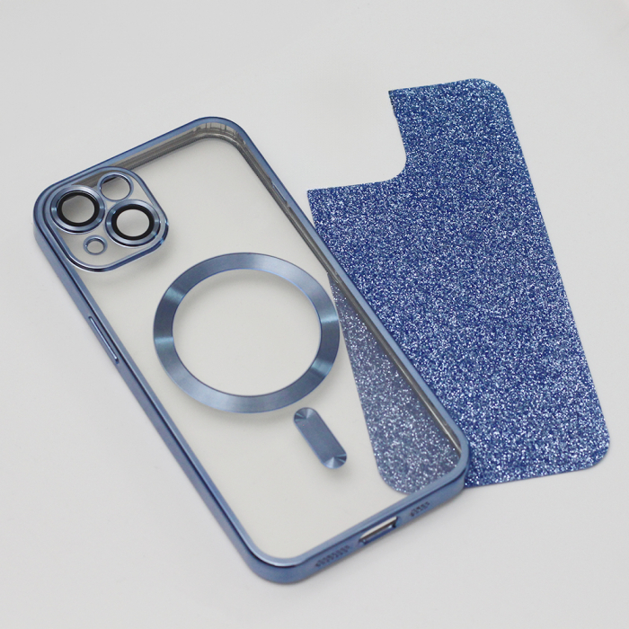 Husa MagSafe cu sclipici iPhone 13 Pro 6,1" albastru [4]