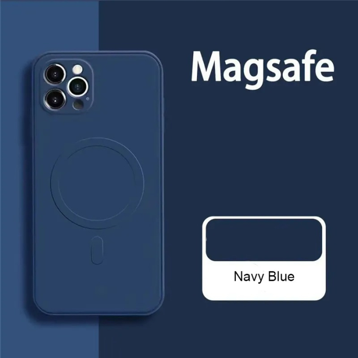 Husa Magsafe iPhone 14 Pro Max, silicon cu interior soft, albastru [1]