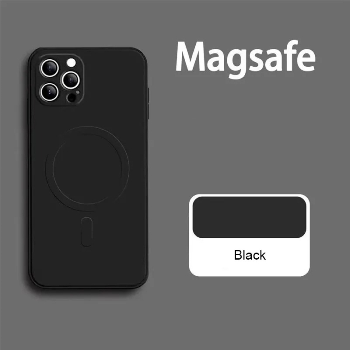 Husa Magsafe iPhone 14, silicon cu interior soft, negru [1]
