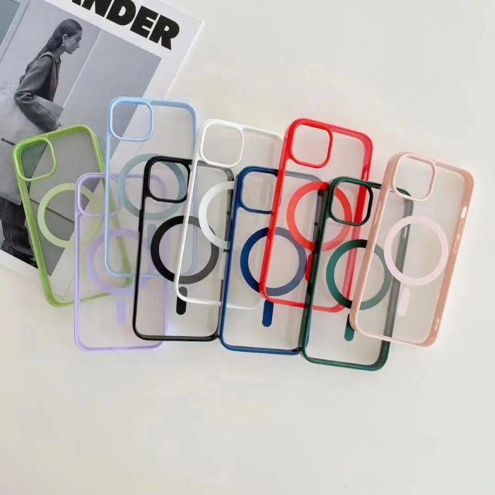 Husa MagSafe slim pentru  iPhone 15 Pro, albastru [2]