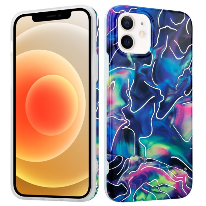 Husa marble pentru iPhone 13 Pro Max albastru [1]