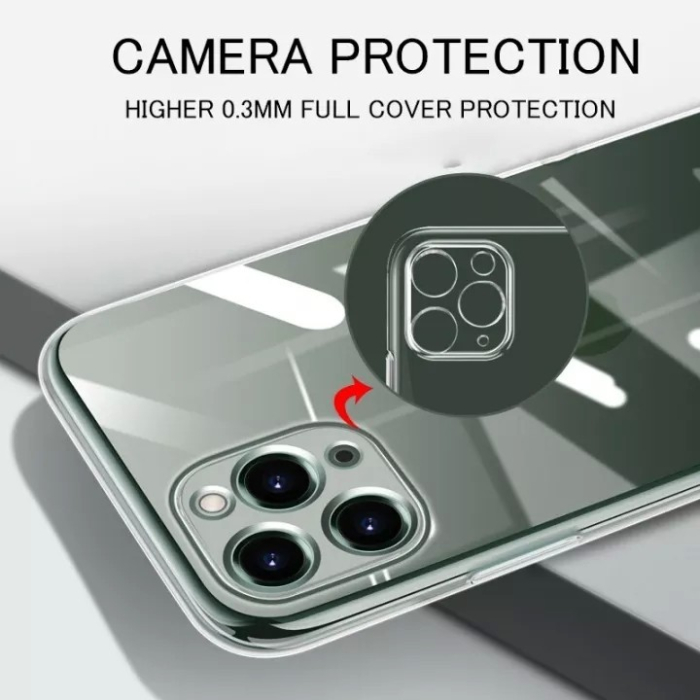 Husa pentru  iPhone 12 Pro Max, silicon, cu extra protectie la camera, transparenta [2]