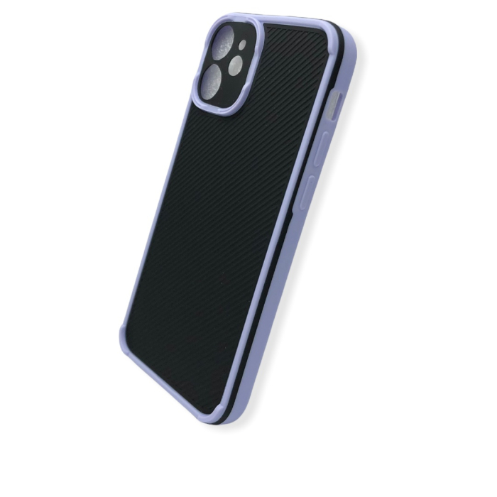 Husa Plastic Stripes Slim iPhone 12 Mini Mov [2]