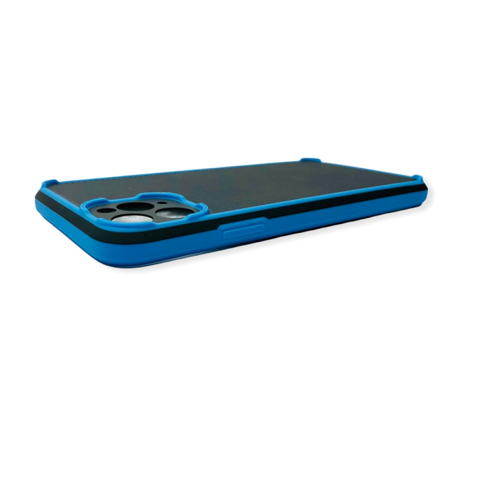 Husa Plastic Stripes Slim iPhone XS Max Albastru [3]