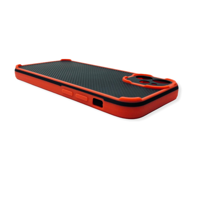 Husa Plastic Stripes Slim iPhone XS Max Rosu [2]