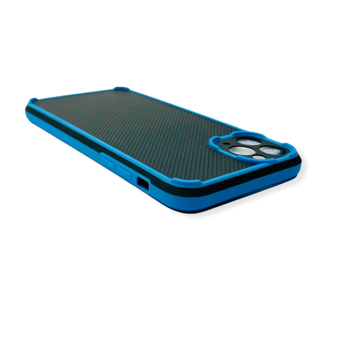 Husa Plastic Stripes Slim Samsung A10s Albastru [2]