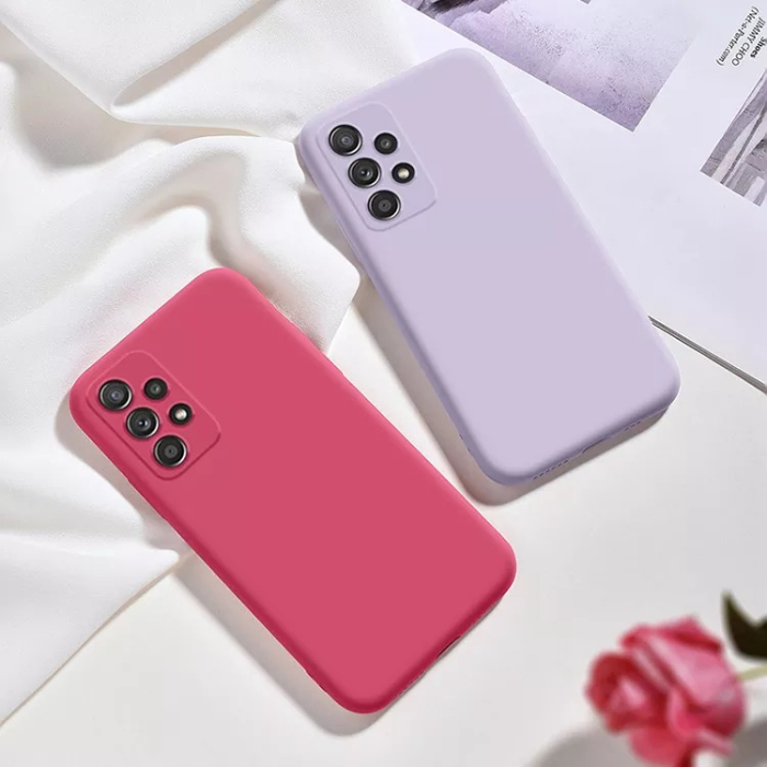 Husa Samsung A21s raspberry,cu interior catifea, din silicon [3]