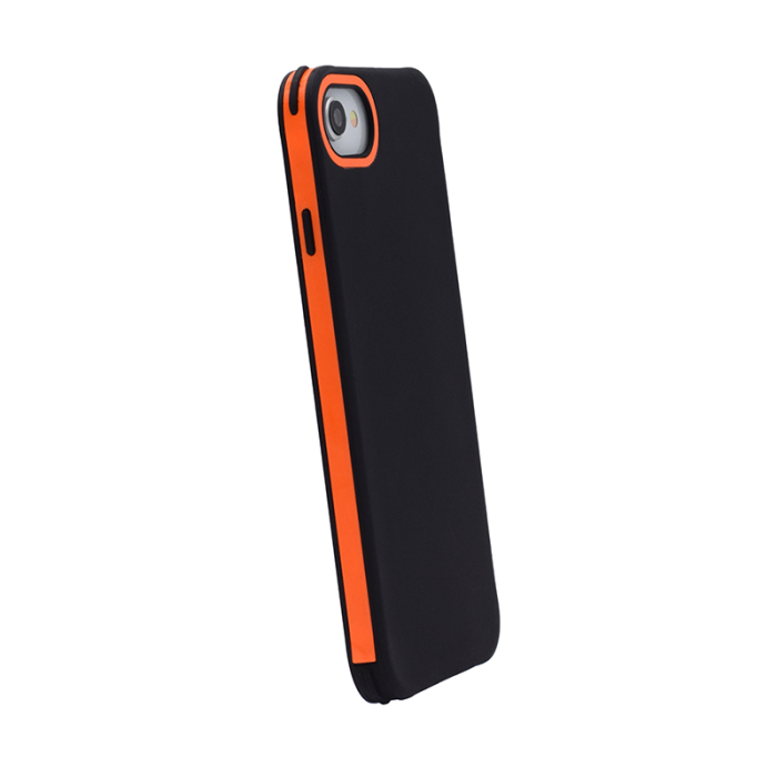 Husa Samsung A71 portocalie, Vivid, silicon negru [3]