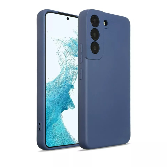 Husa Samsung S21 FE albastru,cu interior catifea, din silicon [1]