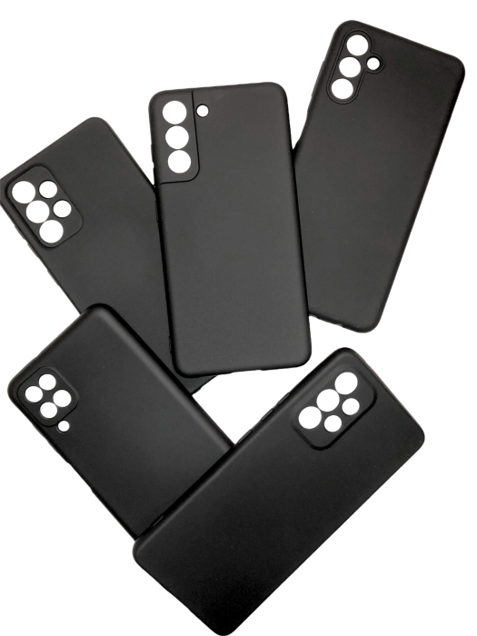 Husa Samsung S21 FE, negru,cu interior catifea, din silicon [1]
