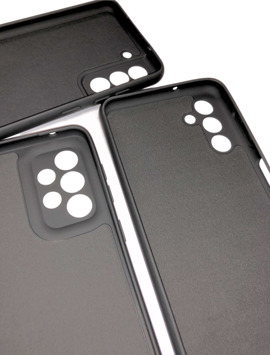 Husa Samsung S21 FE, negru,cu interior catifea, din silicon [3]