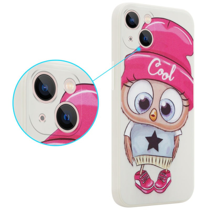 Husa Samsung S21 Plus bej, bufnita cool, interior catifea [2]