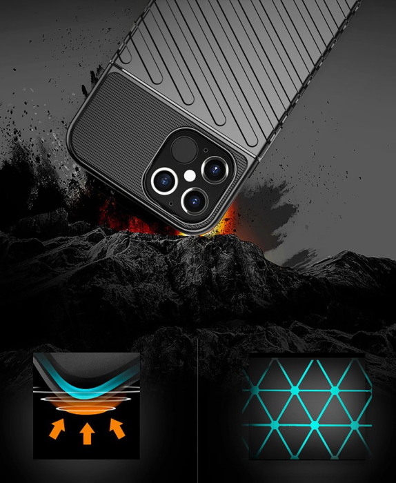 Husa Samsung S22 Ultra negru, Thunder, silicon [7]
