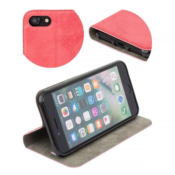 Husa Samsung S8 Plus  rosu, piele ecologica, model carte Clarino [4]