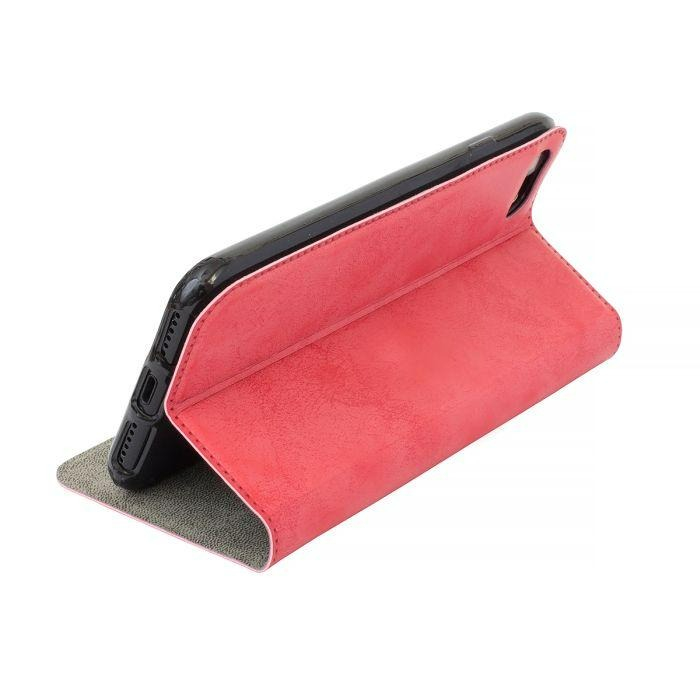 Husa Samsung S8 Plus  rosu, piele ecologica, model carte Clarino [2]
