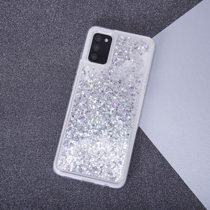 Husa sclipici lichid pentru Samsung A13 4G argintiu [7]