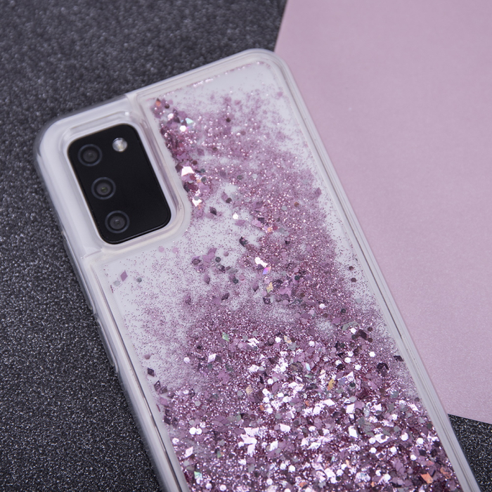 Husa sclipici lichid Samsung A70 purple [7]