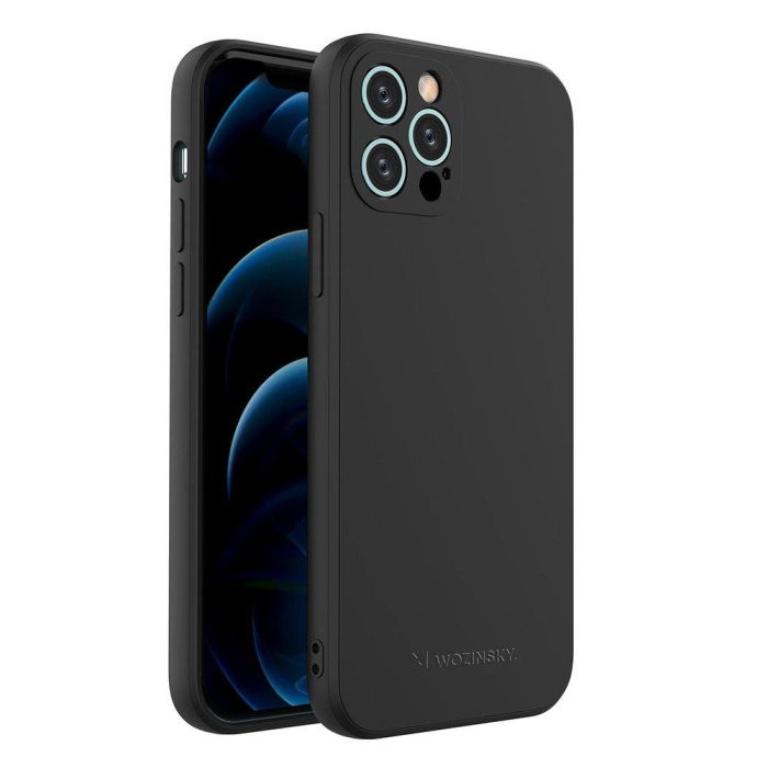 Husa silicon colorat Wozinsky iPhone 12 Pro black [1]