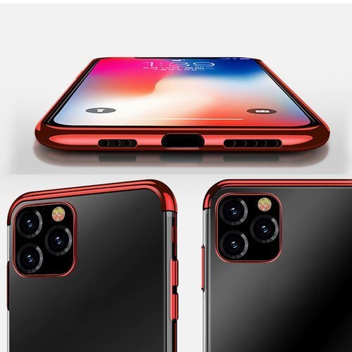 Husa Silicon Electroplating pentru iPhone 12 Pro Max rosie [6]