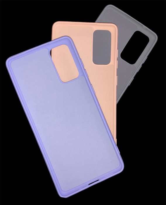 Husa silicon interior catifea Samsung S20 FE lavender,cu interior catifea, din silicon [4]