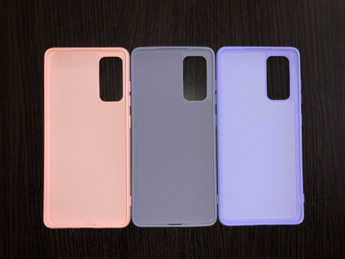 Husa silicon interior catifea Samsung S20 FE lavender,cu interior catifea, din silicon [2]