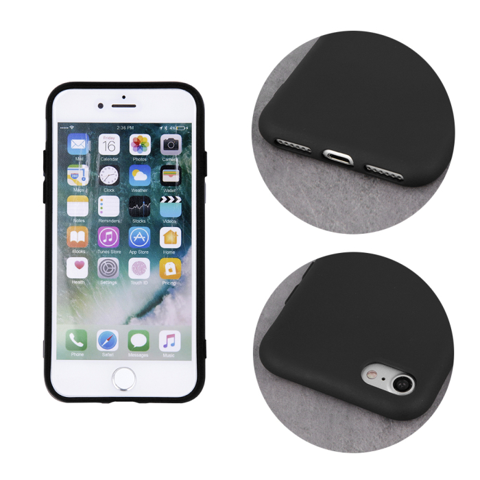 Husa silicon interior microfibra iPhone 15 Plus 6.7" black [4]