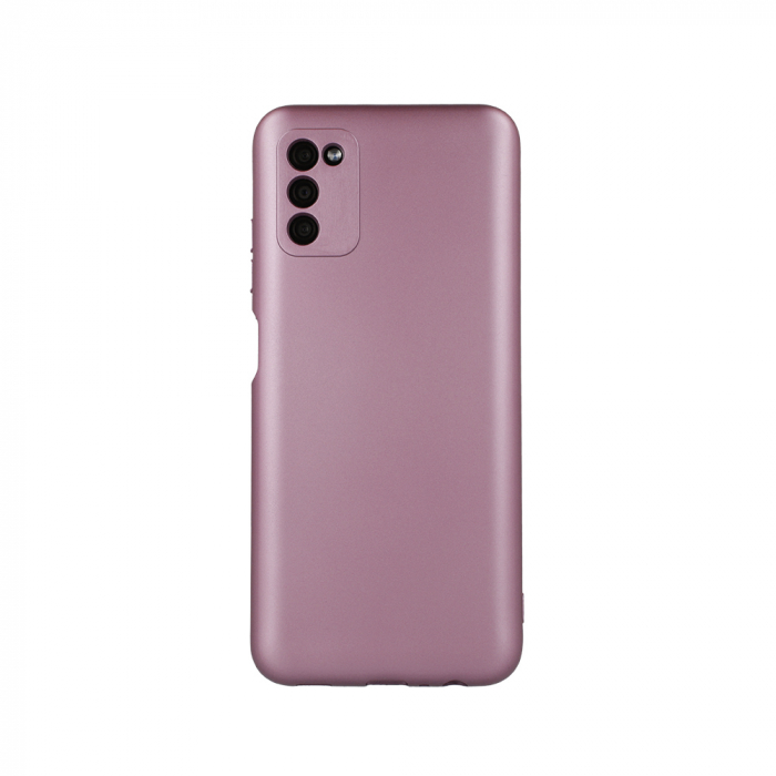 Husa silicon metalizat si interior catifea, Metallic Samsung A15 4G / A15 5G roz [2]