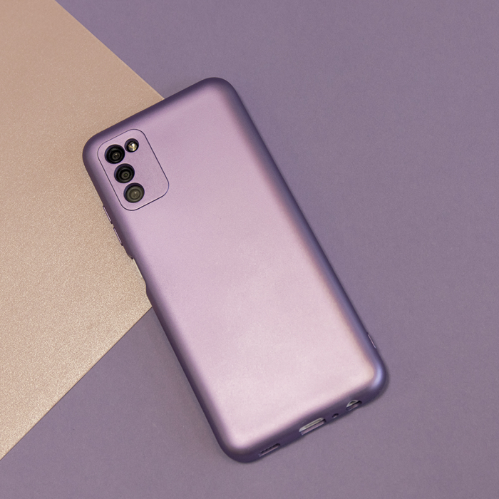 Husa silicon metalizat si interior catifea, Metallic Samsung A15 4G / A15 5G violet [4]