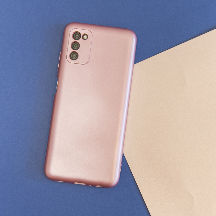 Husa silicon Metallic pentru Samsung A22 5G pink [4]