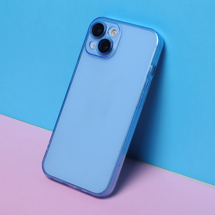 Husa Slim Color iPhone 14 6,1" blue, protectie camera inclusa [3]