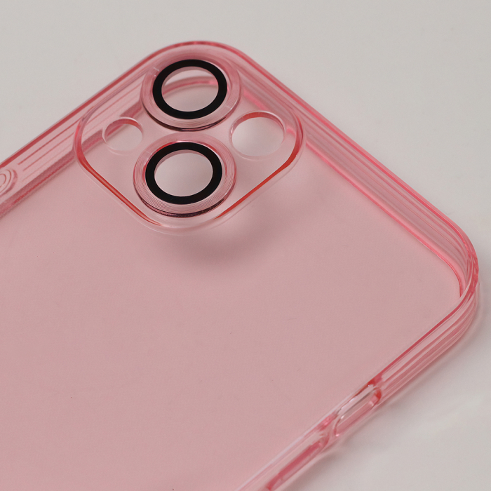 Husa Slim Color iPhone X / XS roz, sticla camera inclusa [4]