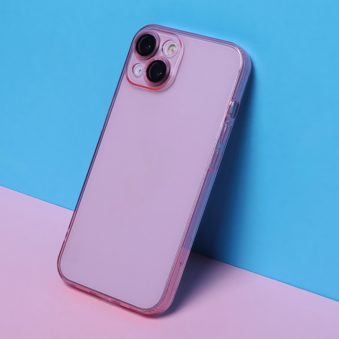 Husa Slim Color iPhone X / XS roz, sticla camera inclusa [3]