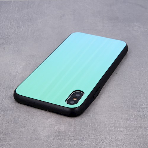 Husa spate sticla Aurora pentru iPhone XS Max menta [5]